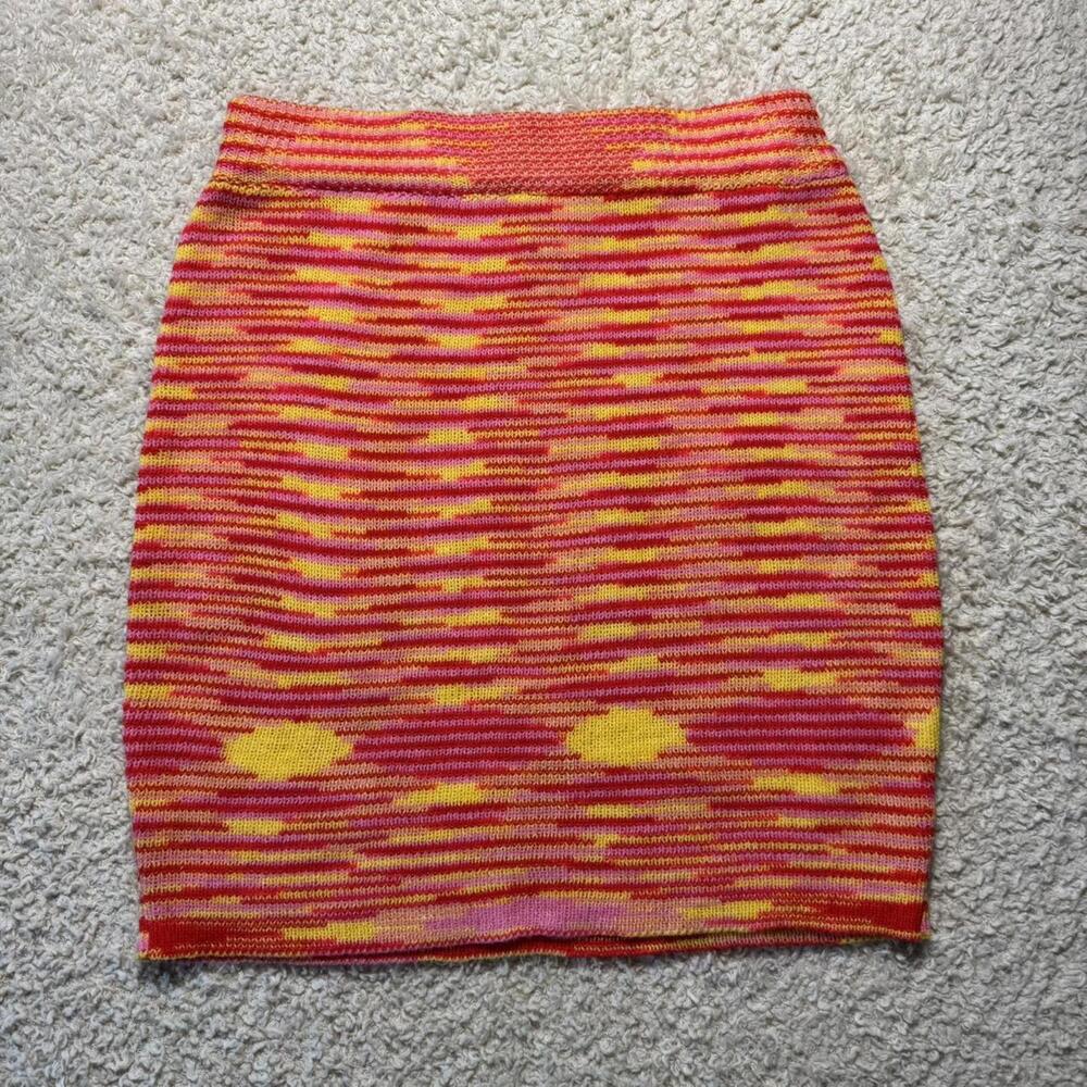 Princess Polly Leo Knit Mini Skirt‎ Orange S/M